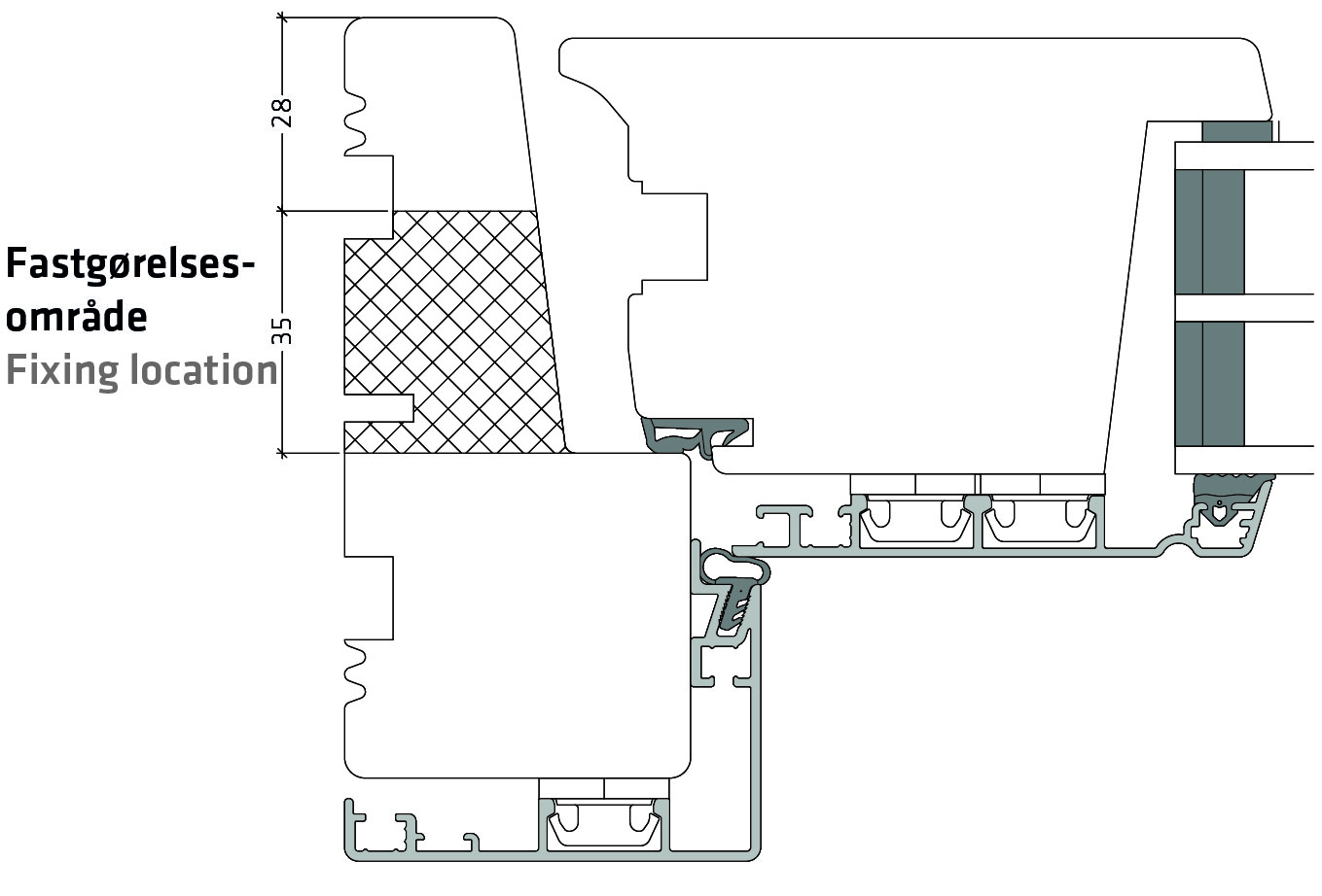 Frame IC Inward opening entrance door