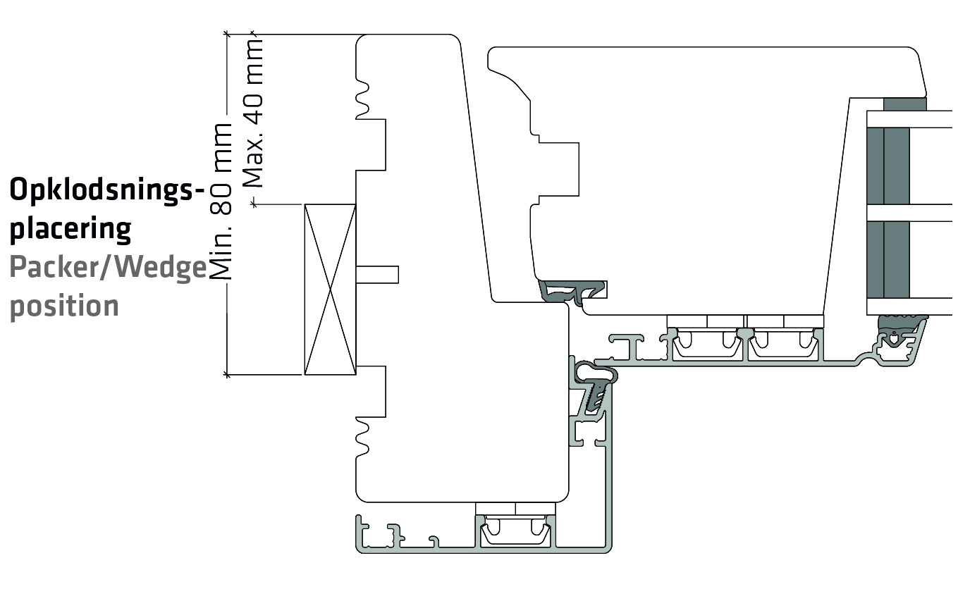 Frame IC Inward opening entrance door